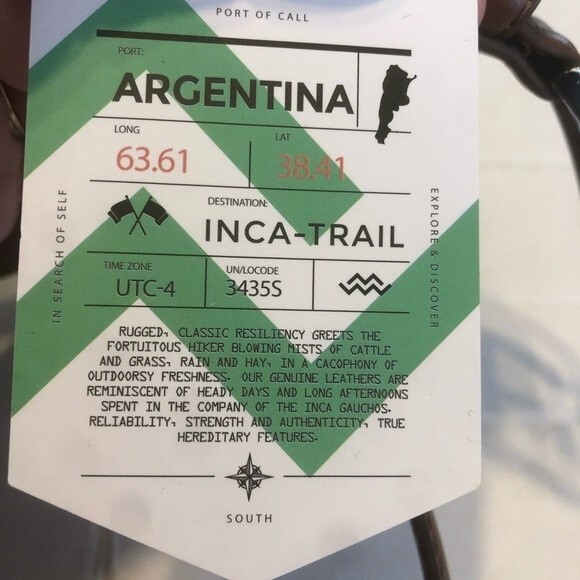 MIO MARINO Tan 30" Classy Prong Buckle Belt Brown Genuine Leather NWT - Picture 6 of 10